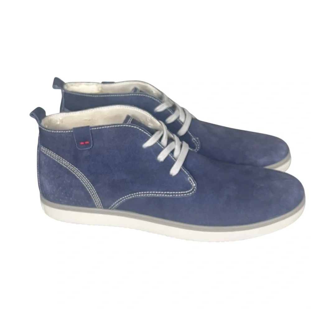Nordstrom 1901 Blue Suede Shoes Oxfords Mens 45/12 Made In Italy Preppy Casual